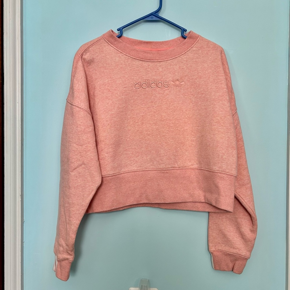 adidas Cropped Pullover Crewneck Sweatshirt
